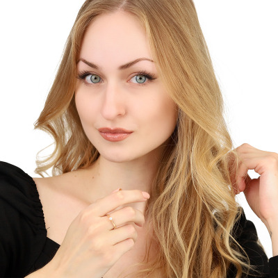 Pierścionek Vicenza dwukolorowe złoto 585 z brylantem... 2