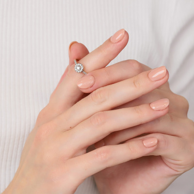 Pierścionek zaręczynowy Bergamo z dwukolorowego złota 585... 2