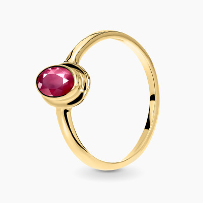 Pierścionek zaręczynowy Portofino z żółtego złota 585 z...