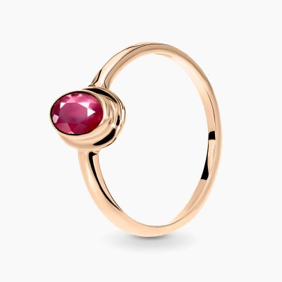 Pierścionek zaręczynowy Portofino z różowego złota 585 z...