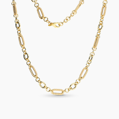 Naszyjnik z żółtego złota 585 oryginalny splot dł. 45 cm....