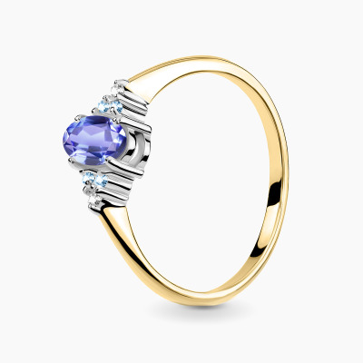 Pierścionek Perugia z dwukolorowego złota 585 z...