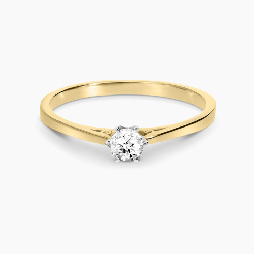 Pierścionek Siena z żółtego i białego złota 585 z brylantem 0,26 ct  1,57 g