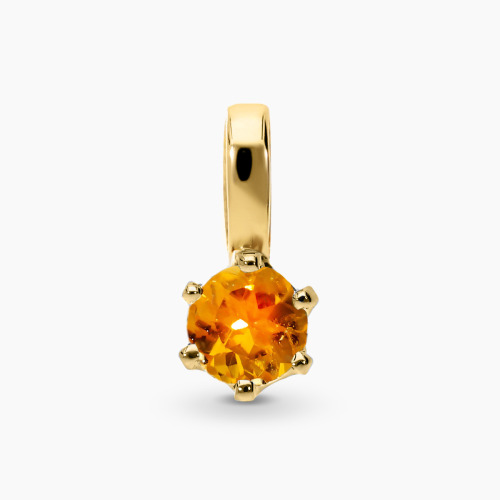 Zawieszka z żółtego złota 585 z cytrynem 0,21 ct, 0,48 g
