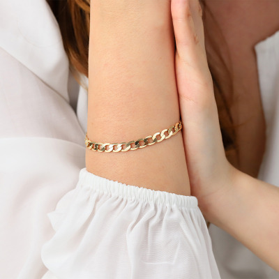 Bransoletka uniwersalna żółte złoto 585 splot pancerka... 2