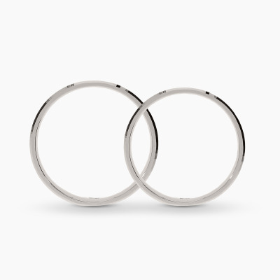 Obrączki Veneto z białego palladowego złota 585 płaskie... 2