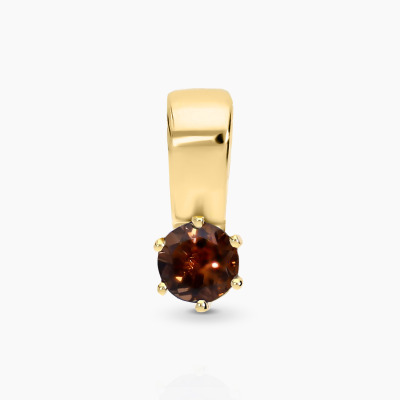 Zawieszka żółte złoto 585 Vicenza z kwarcem dymnym 0,18 ct