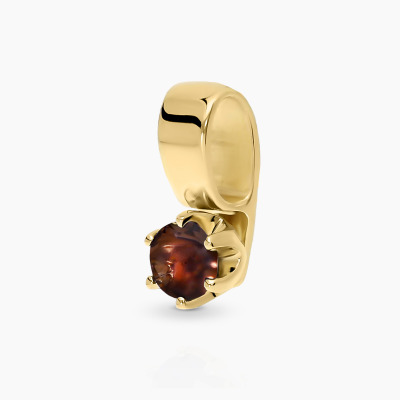 Zawieszka żółte złoto 585 Vicenza z kwarcem dymnym 0,18 ct 2