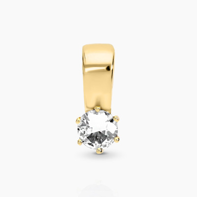Zawieszka Vicenza żółte złoto 585 z białym topazem 0,19 ct