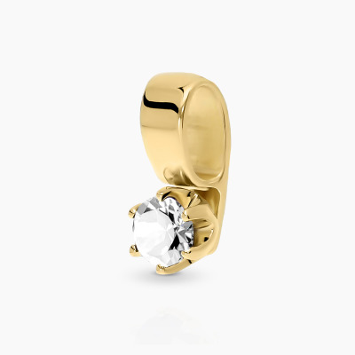 Zawieszka Vicenza żółte złoto 585 z białym topazem 0,19 ct 2