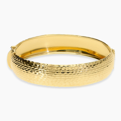 Bransoletka z mieniącą się powierzchnią żółte złoto 585