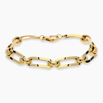 Bransoletka z żółtego złota 585 splot ankier dł. 20 cm