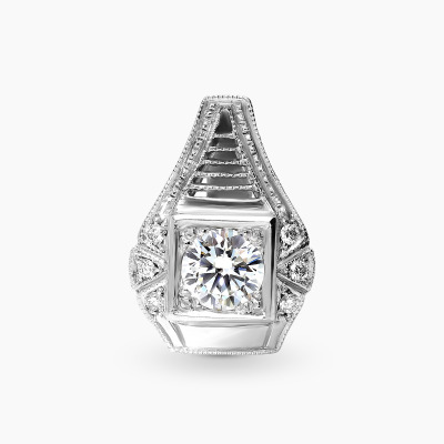 Zawieszka z białego złota 585 z brylantami 0,58 ct