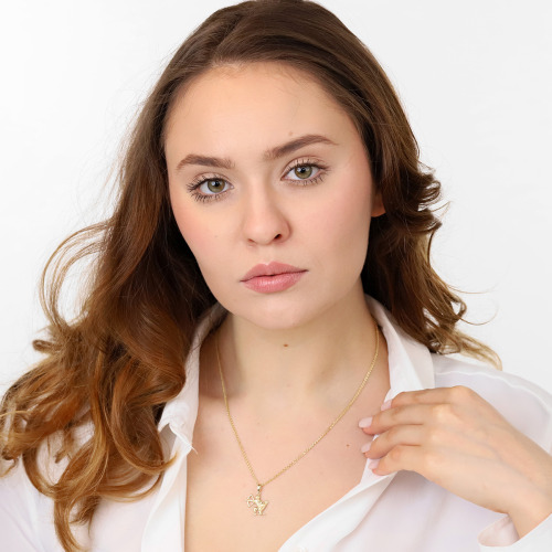 Zawieszka złoto 585 znak zodiaku Strzelec przestrzenna