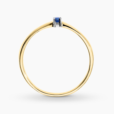 Pierścionek zaręczynowy z dwukolorowego złota 585 z... 2