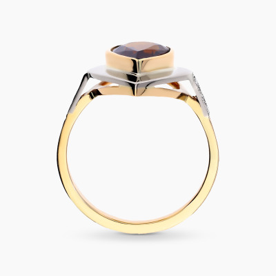 Pierścionek złoty z okazałym turmalinem 2,03 ct  i... 2