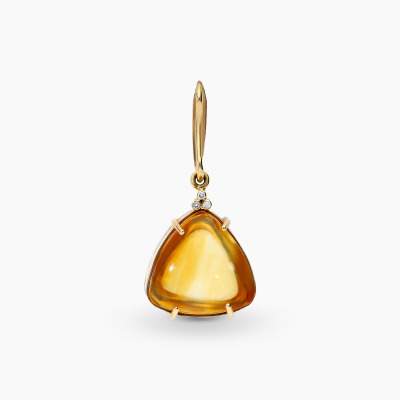 Zawieszka żółte złoto z okazałym cytrynem 13,37 ct i...