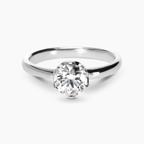 Pierścionek zaręczynowy białe złoto 585 z brylantem 1,06 ct IF/H