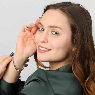 Bransoletka ze srebra 925 z markazytami dł. 18,5 cm  18,34 g 2