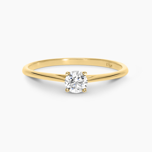 Pierścionek zaręczynowy Sorrento żółte złoto 585 z brylantem 0,25 ct  1,5 g