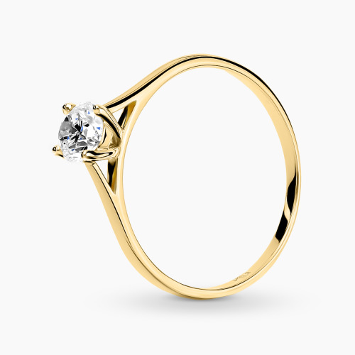 Pierścionek zaręczynowy Sorrento żółte złoto 585 z brylantem 0,50 ct  1,9 g