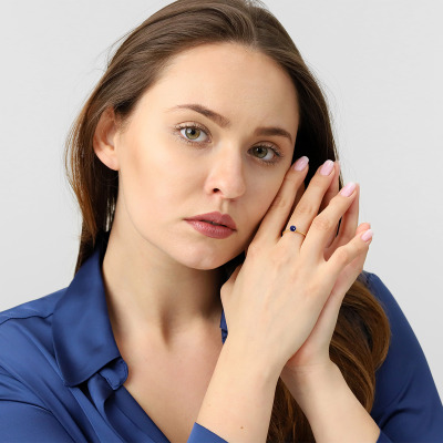 Pierścionek Sorrento z żółtego i białego złota 585 z... 2