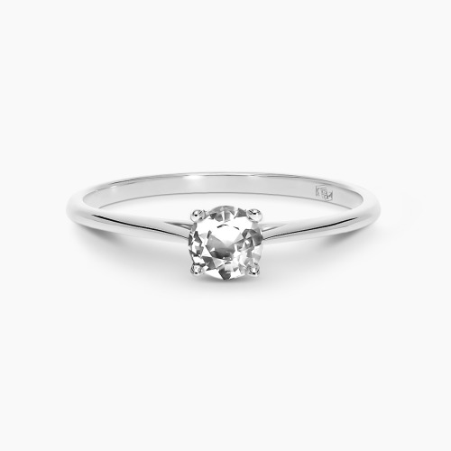 Pierścionek zaręczynowy Sorrento białe złoto 585 z białym topazem 0,45 ct