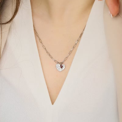 Naszyjnik Flower Garden srebrny platynowany splot ankier... 2