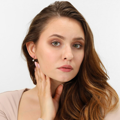 Kolczyki z dwukolorowego złota 585 z brylantami 0,64 ct Vs/G 2