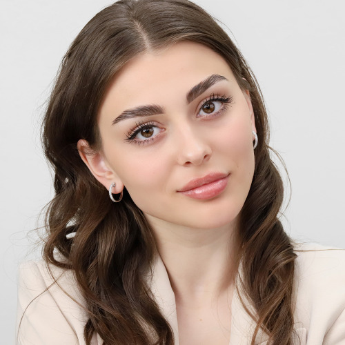 Kolczyki koła z białego złota 585 z diamentami 0,54 ct