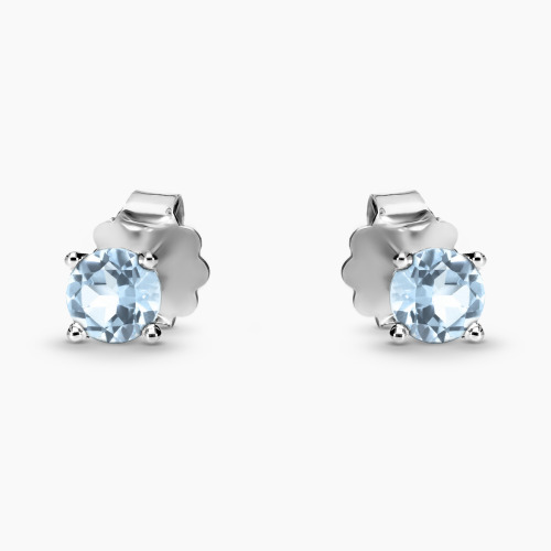 Kolczyki Sorrento białe złoto 585 z topazami sky 0,60 ct