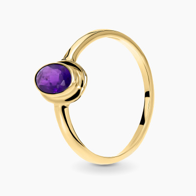 Pierścionek zaręczynowy Portofino z żółtego złota 585 z...