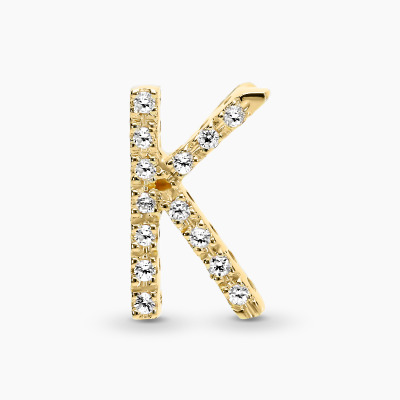 Zawieszka żółte złoto 585 literka K
