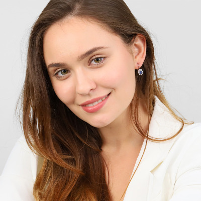 Kolczyki z białego złota 585 z szafirami 1,66 ct i... 2