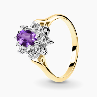 Pierścionek zaręczynowy Venezia z dwukolorowego złota 585...