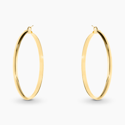 Kolczyki koła z żółtego złota 0,585 średnica 5,5 cm