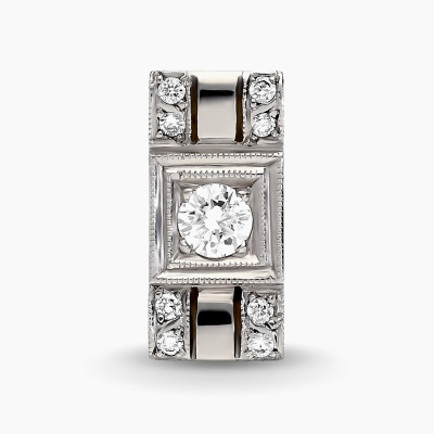 Zawieszka z białego i żółtego złota 585 z brylantami 0,33 ct