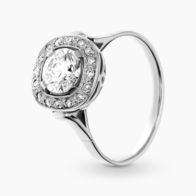 Pierścionek białe złoto 585 z brylantami 1,01 ct