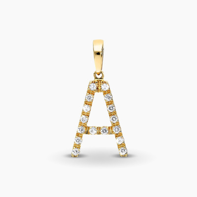 Zawieszka żółte złoto 585 literka A