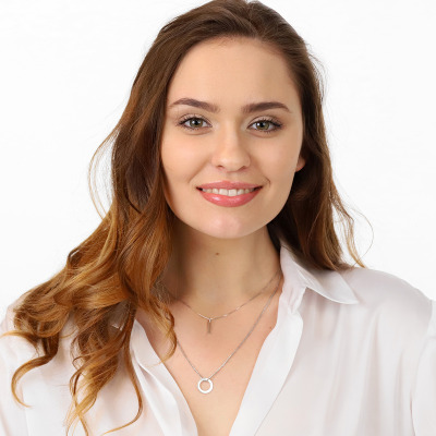 Zawieszka celebrytka z białego złota 585 kółko 2