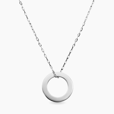 Zawieszka celebrytka z białego złota 585 kółko