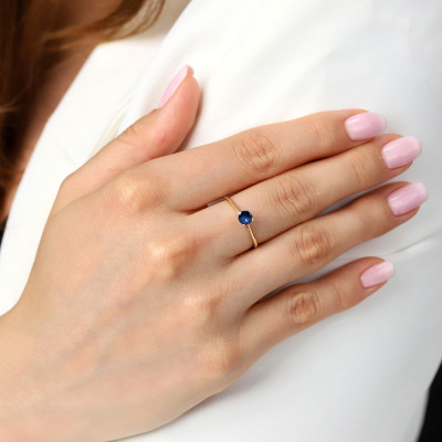 Pierścionek zaręczynowy Sorrento różowe złoto 585 z... 2