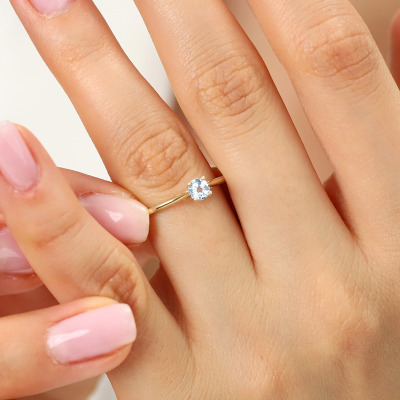 Pierścionek zaręczynowy Sorrento żółte złoto 585 z... 2