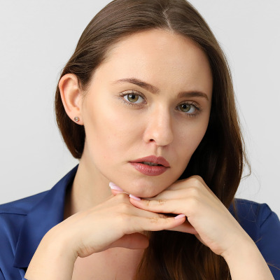 Kolczyki Sorrento żółte złoto 585 z morganitami 0,90 ct 2