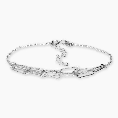 Bransoletka ze srebra 0,925 z geometrycznymi elementami...