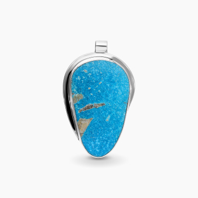 Zawieszka z turkusem w srebrnej oprawie