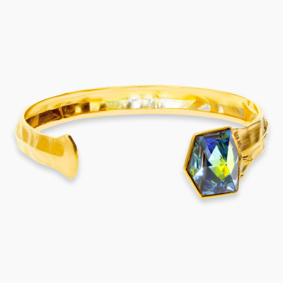 Bransoletka ze srebra pozłacanego z wyjątkowym kryształem