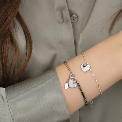 Bransoletka Flower Garden srebrna platynowana z... 2