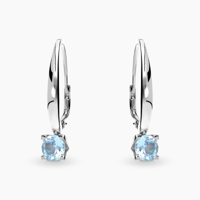 Kolczyki wiszące złoto 585 z topazami