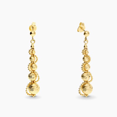 Kolczyki z żółtego złota 0,750 kuleczki w pięciu rozmiarach 2